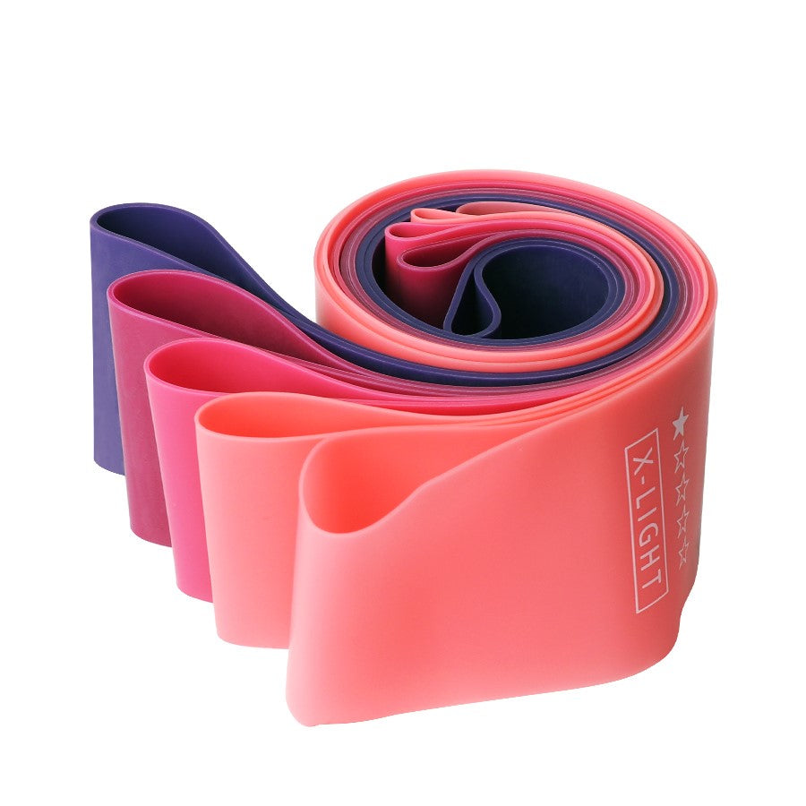 Gummi Fitness Übungsbänder (5er Set) / Widerstandsbänder / Gymnastikbänder für Training / Yoga / Pilates